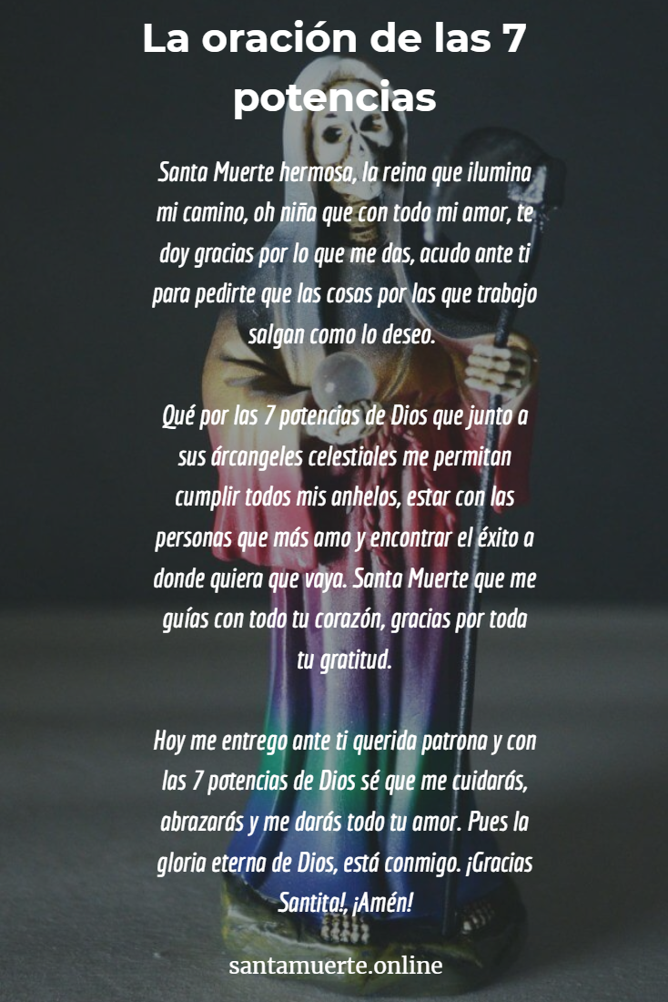 Oración Siete Potencias , Oracion A La Santa Muerte De Las 7 Potencias ...