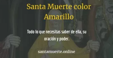 santa muerte color amarillo