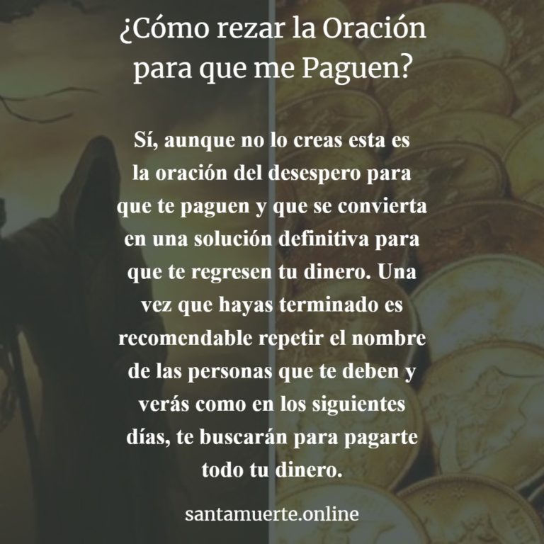 Oración a la Santa Muerte para Que me Paguen | ¡Recibe ese Dinero!