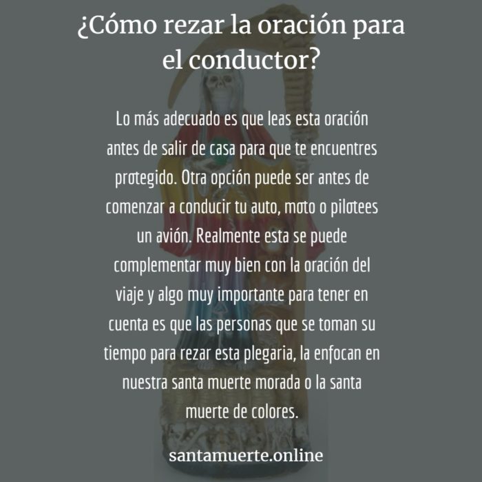 rezar la oración para el conductor