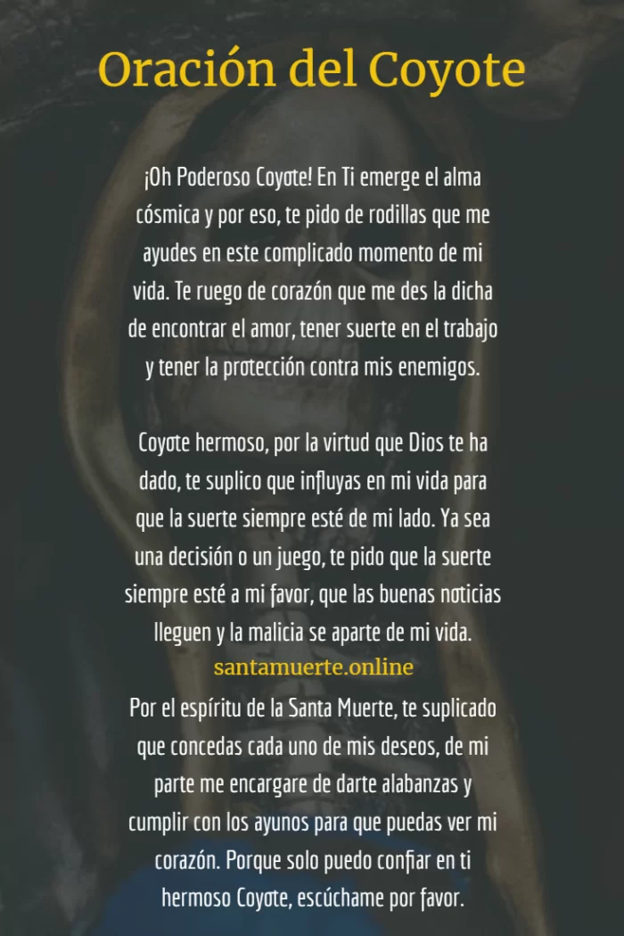 oración del coyote