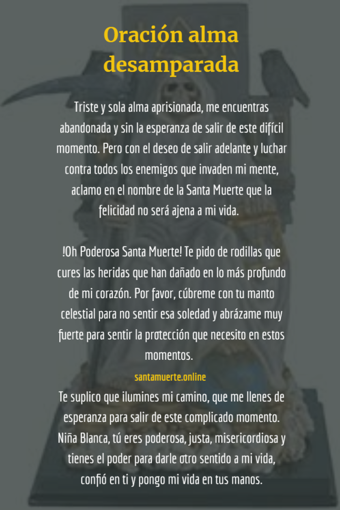 oración alma desamparada